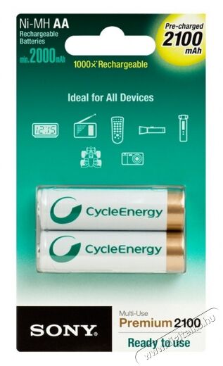 SONY NH-AA-B2K akkumulátor (2100mAh) Akkuk és töltők - Elem méretű akku és töltő - Akku - 306861