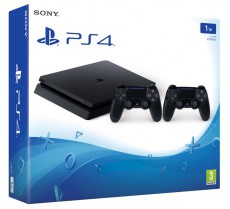 SONY PlayStation 4 (PS4) Slim Jet Black 1TB fekete konzol + 2x Dualshock 4 kontroller V2 Iroda és számítástechnika - Játék konzol - Playstation 4 (PS4) konzol - 327945