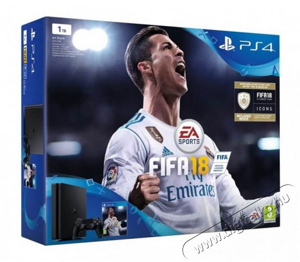 SONY PlayStation 4 (PS4) 1TB Slim konzol + FIFA 18 játékszoftver Iroda és számítástechnika - Játék konzol - Playstation 4 (PS4) konzol - 327947