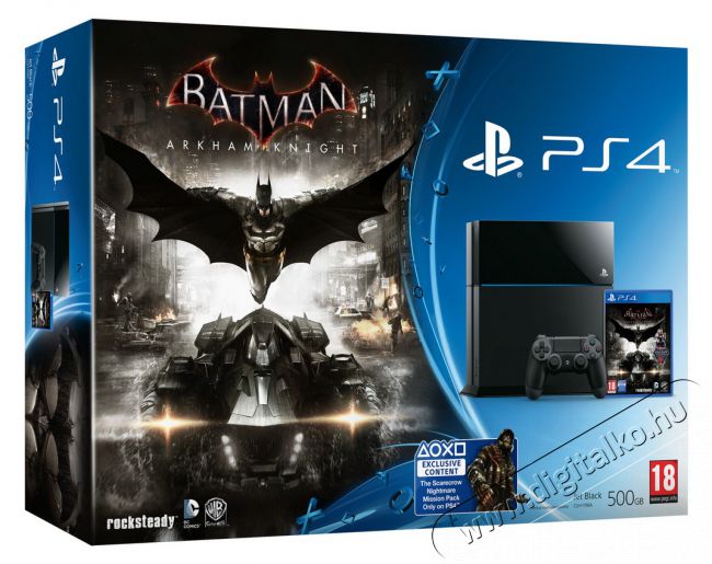 SONY Playstation 4 500GB Batman Arkham Knight bundle black + PSN kártya 90 nap Iroda és számítástechnika - Játék konzol - Playstation 4 (PS4) konzol - 314922