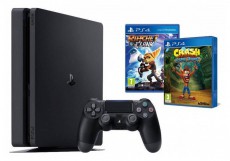 SONY PlayStation 4 (PS4) 500GB Slim konzol + Crash Bandicoot + Ratchet & Clank játékszoftverek Iroda és számítástechnika - Játék konzol - Playstation 4 (PS4) konzol - 327953