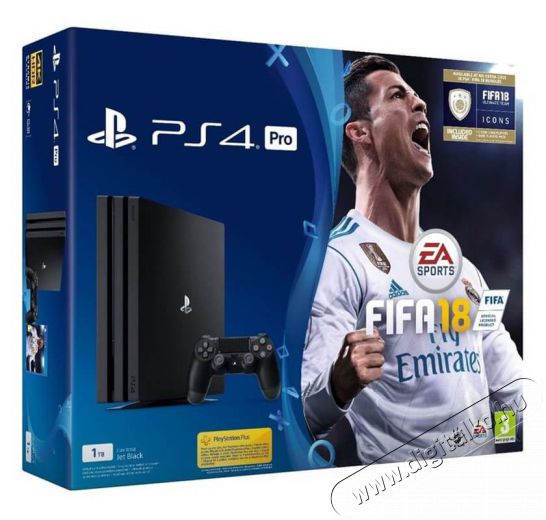SONY PlayStation 4 Pro (PS4 Pro) 1TB konzol + FIFA 18 játékszoftver Iroda és számítástechnika - Játék konzol - Playstation 4 (PS4) konzol - 327974