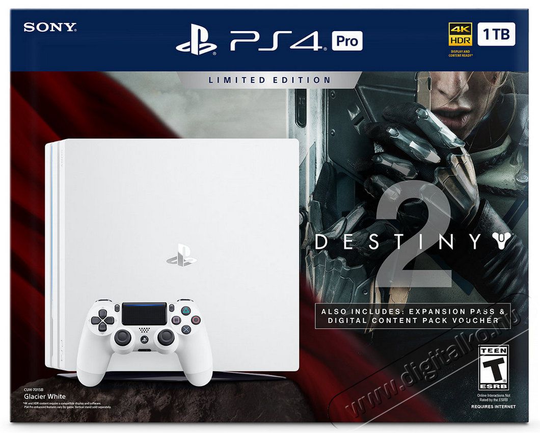 SONY PlayStation 4 Pro (PS4 Pro) 1TB konzol + Destiny 2 játékszoftver Iroda és számítástechnika - Játék konzol - Playstation 4 (PS4) konzol - 327972