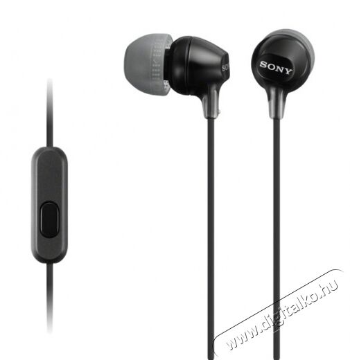 SONY MDR-EX15APB fülhallgató - fekete Audio-Video / Hifi / Multimédia - Fül és Fejhallgatók - Fülhallgató mikrofonnal / headset - 288787