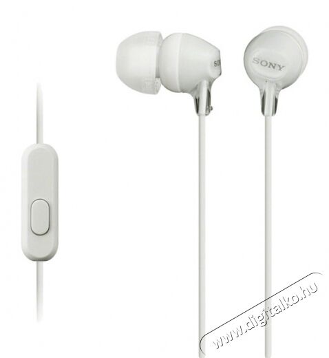 SONY MDR-EX15APW fülhallgató - fehér Audio-Video / Hifi / Multimédia - Fül és Fejhallgatók - Fülhallgató mikrofonnal / headset - 288792