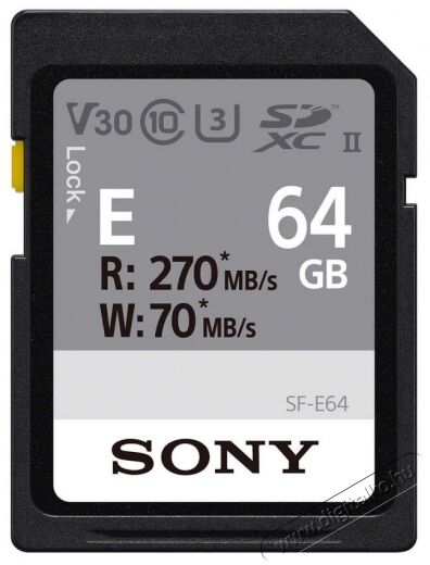 SONY 64GB SDXC SFE64 UHS-II memória kártya Memória kártya / Pendrive - SD / SDHC / SDXC kártya - 354449