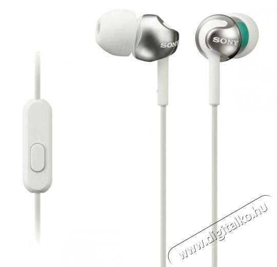 SONY MDR-EX110APW fülhallgató - fehér Audio-Video / Hifi / Multimédia - Fül és Fejhallgatók - Fülhallgató mikrofonnal / headset - 288769