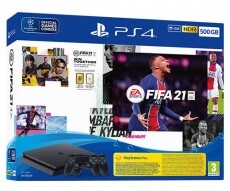 SONY PlayStation 4 Slim 500GB +FIFA21 + DualShock kontroller Iroda és számítástechnika - Játék konzol - Playstation 4 (PS4) konzol - 363942
