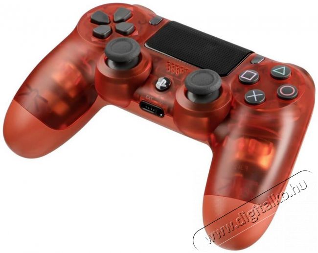 SONY PlayStation 4 (PS4) Dualshock 4 kontroller V2 - piros áttetsző Iroda és számítástechnika - Játék konzol - Kontroller - 327967