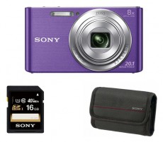 SONY DSC-W830V fényképezőgép + 16GB kártya + tok - lila Fényképezőgép / kamera - Kompakt fényképezőgép - Normál tudású kompakt - 310116