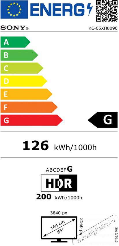SONY KE65XH8096BAEP Ultra HD LED Smart telev&iacute;zi&oacute; Telev&iacute;zi&oacute;k - LED telev&iacute;zi&oacute; - UHD 4K felbont&aacute;s&uacute; - 371390