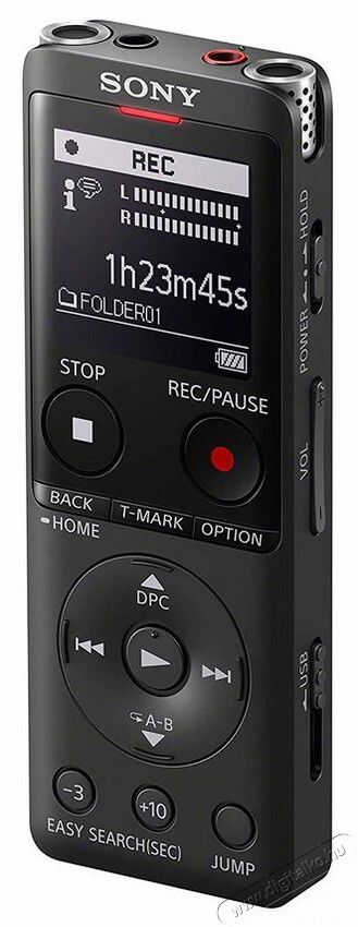 SONY ICDUX570B USB csatlakozós fekete digitális diktafon - 4GB Mobil / Kommunikáció / Smart - Diktafon - Diktafon - 368336