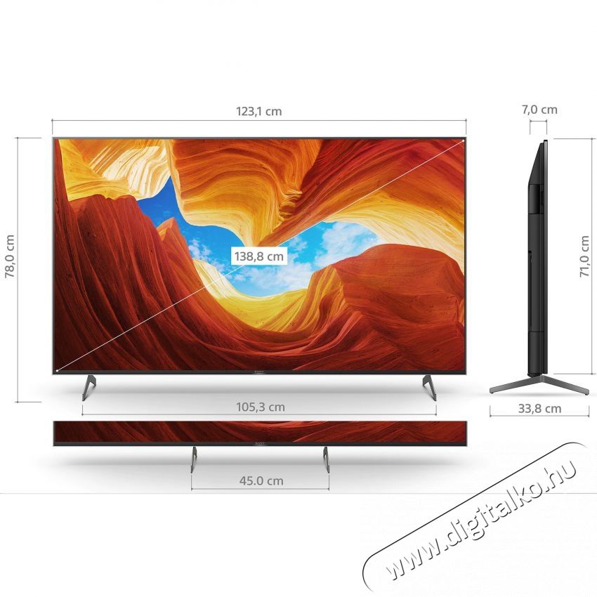 SONY KD55XH9096BAEP Ultra HD Smart LED telev&iacute;zi&oacute; Telev&iacute;zi&oacute;k - LED telev&iacute;zi&oacute; - UHD 4K felbont&aacute;s&uacute; - 364727