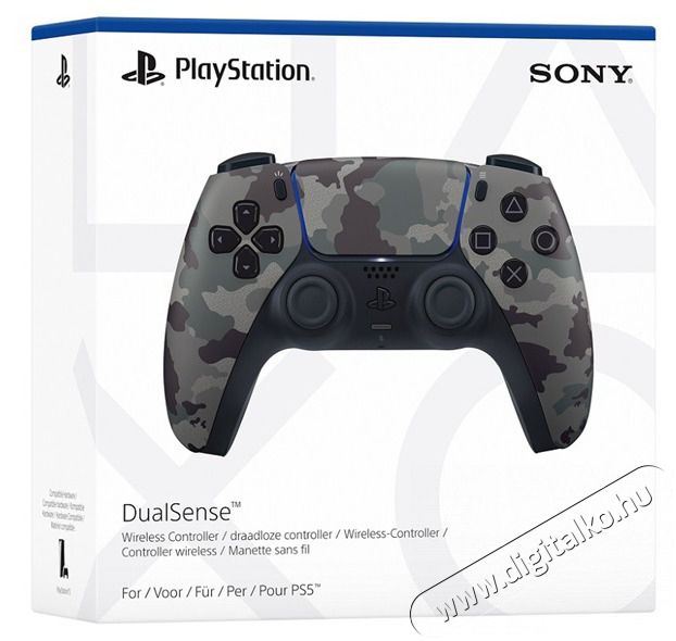 SONY PlayStation 5 DualSense Grey Camouflage vezet&eacute;k n&eacute;lk&uuml;li kontroller Iroda &eacute;s sz&aacute;m&iacute;t&aacute;stechnika - J&aacute;t&eacute;k konzol - Kontroller - 465080