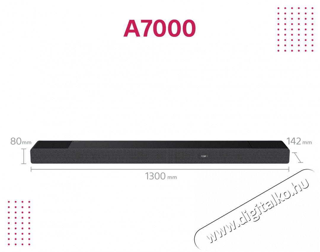 SONY HTA7000.CEL HANGPROJEKTOR Audio-Video / Hifi / Multim&eacute;dia - Hangprojektor / soundbar - M&eacute;lyl&aacute;d&aacute;val - 474144