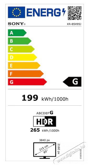 SONY 83 XR85X95JAEP 4K UHD Smart LED TV Telev&iacute;zi&oacute;k - LED telev&iacute;zi&oacute; - UHD 4K felbont&aacute;s&uacute; - 493466