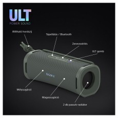 SONY SRSULT10H.CE7 ULT FIELD 1 hordozható vezeték nélküli szürkészöld Bluetooth hangszóró Audio-Video / Hifi / Multimédia - Hordozható, vezeték nélküli / bluetooth hangsugárzó - Hordozható, vezeték nélküli / bluetooth hangsugárzó - 496595
