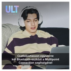 SONY WHULT900NW.CE7 ULT WEAR zajszűrős fehér Bluetooth fejhallgató Audio-Video / Hifi / Multimédia - Fül és Fejhallgatók - Fejhallgató - 497351