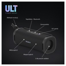 SONY SRSULT10B.CE7 ULT FIELD 1 hordozható vezeték nélküli fekete Bluetooth hangszóró Audio-Video / Hifi / Multimédia - Hordozható, vezeték nélküli / bluetooth hangsugárzó - Hordozható, vezeték nélküli / bluetooth hangsugárzó - 497835