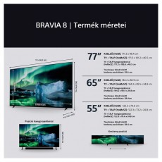 SONY 77 K77XR80PAEP 4K UHD Smart OLED TV Televíziók - OLED televízió - UHD 4K felbontású - 501530