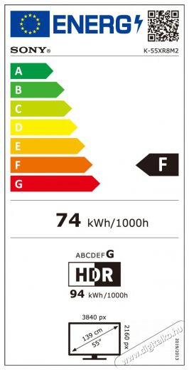 SONY 55 Bravia 8 II (K55XR8M25BP.CEI) Televíziók - LED televízió - UHD 4K felbontású - 506072