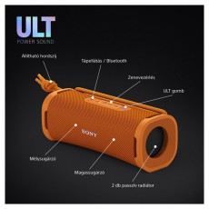 SONY SRSULT10D.CE7 ULT FIELD 1 hordozható vezeték nélküli narancssárga Bluetooth hangszóró Audio-Video / Hifi / Multimédia - Hordozható, vezeték nélküli / bluetooth hangsugárzó - Hordozható, vezeték nélküli / bluetooth hangsugárzó - 507516