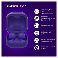 SONY WF-L910 Linkbuds Open True Wireless Bluetooth lila f&uuml;lhallgat&oacute; Audio-Video / Hifi / Multim&eacute;dia - F&uuml;l &eacute;s Fejhallgat&oacute;k - F&uuml;lhallgat&oacute; - 507471