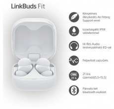 SONY WF-LS910N Linkbuds Fit zajszürős True Wireless Bluetooth fehér fülhallgató Audio-Video / Hifi / Multimédia - Fül és Fejhallgatók - Fülhallgató - 507469