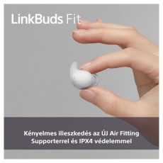 SONY WF-LS910N Linkbuds Fit zajszürős True Wireless Bluetooth fehér fülhallgató Audio-Video / Hifi / Multimédia - Fül és Fejhallgatók - Fülhallgató - 507469