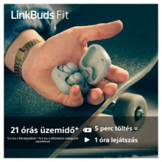 SONY WF-LS910N Linkbuds Fit zajszürős True Wireless Bluetooth fehér fülhallgató Audio-Video / Hifi / Multimédia - Fül és Fejhallgatók - Fülhallgató - 507469