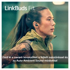 SONY WF-LS910N Linkbuds Fit zajszürős True Wireless Bluetooth fekete fülhallgató Audio-Video / Hifi / Multimédia - Fül és Fejhallgatók - Fülhallgató - 507466