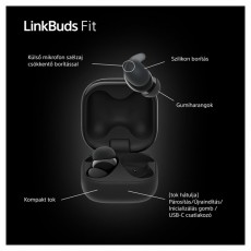 SONY WF-LS910N Linkbuds Fit zajszürős True Wireless Bluetooth fekete fülhallgató Audio-Video / Hifi / Multimédia - Fül és Fejhallgatók - Fülhallgató - 507466