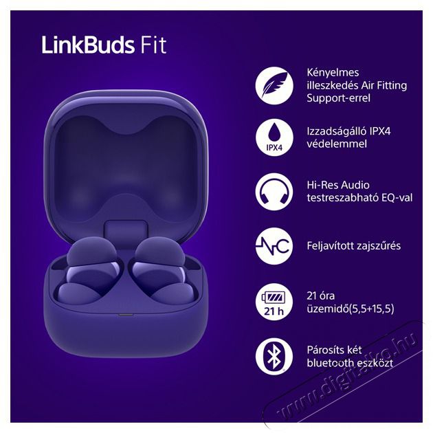 SONY WF-LS910N Linkbuds Fit zajsz&uuml;rős True Wireless Bluetooth lila f&uuml;lhallgat&oacute; Audio-Video / Hifi / Multim&eacute;dia - F&uuml;l &eacute;s Fejhallgat&oacute;k - F&uuml;lhallgat&oacute; - 507468