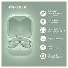 SONY WF-LS910N Linkbuds Fit zajszürős True Wireless Bluetooth zöld fülhallgató Audio-Video / Hifi / Multimédia - Fül és Fejhallgatók - Fülhallgató - 507467