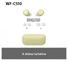 SONY WFC510Y.CE7 True Wireless Bluetooth sárga fülhallgató Audio-Video / Hifi / Multimédia - Hordozható, vezeték nélküli / bluetooth hangsugárzó - Hordozható, vezeték nélküli / bluetooth hangsugárzó - 507127