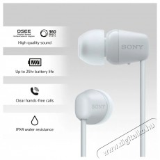 SONY WI-C100, fehér Audio-Video / Hifi / Multimédia - Fül és Fejhallgatók - Fülhallgató - 510253