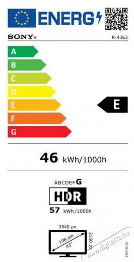 SONY Bravia 3 (K43S35BP.CEI) Televíziók - LCD televízió - 512413