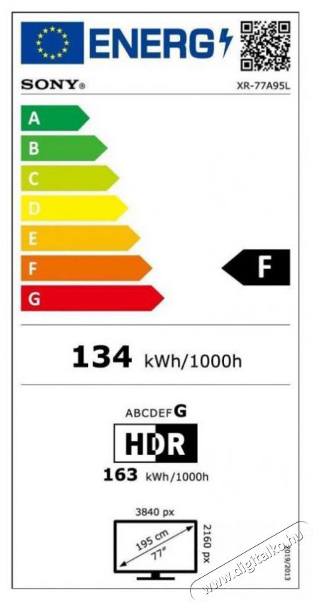 SONY Bravia QD-OLED XR-77A95L Telev&iacute;zi&oacute;k - OLED telev&iacute;zi&oacute; - UHD 4K felbont&aacute;s&uacute; - 512414