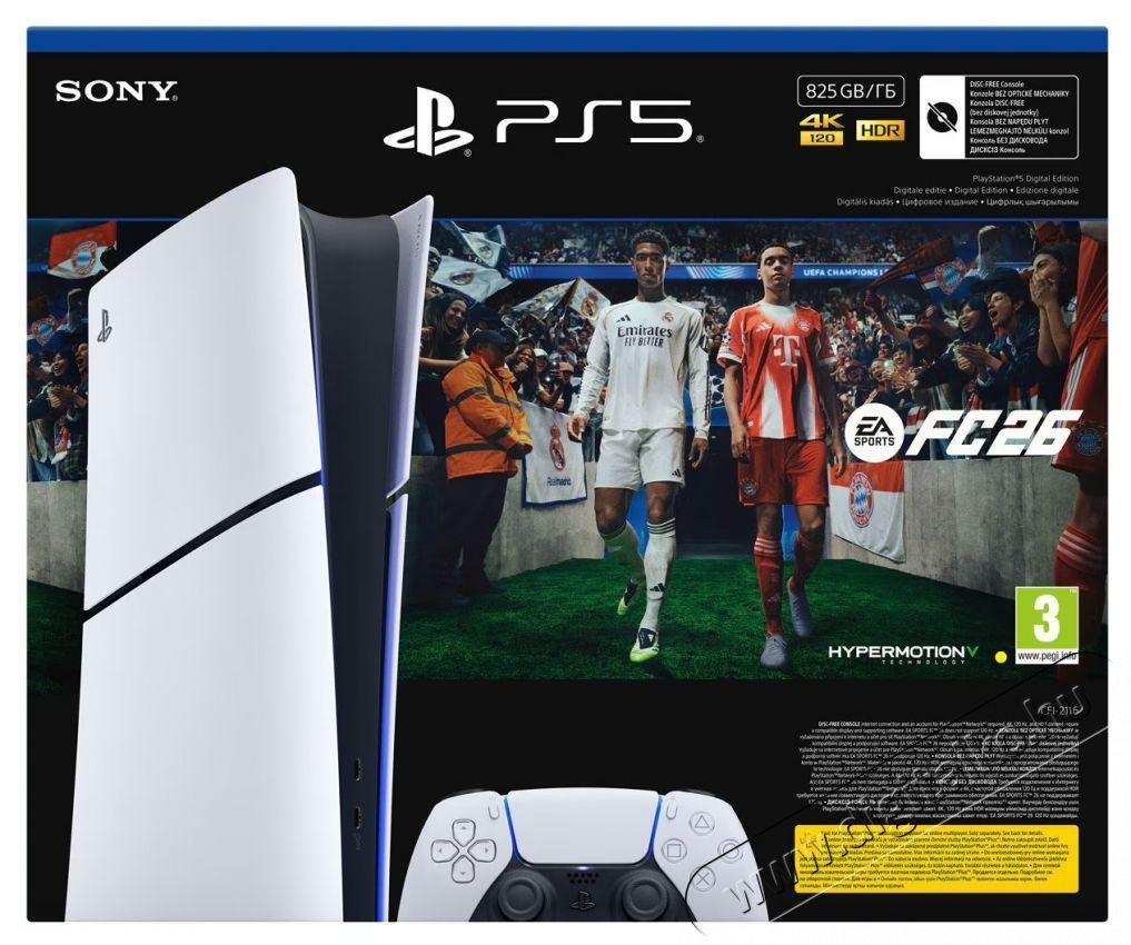 SONY PlayStation 5 (PS5) Slim Digital Edition + FC 26 J&aacute;t&eacute;kkonzol Iroda &eacute;s sz&aacute;m&iacute;t&aacute;stechnika - J&aacute;t&eacute;k konzol - Playstation 5 (PS5) konzol - 537606