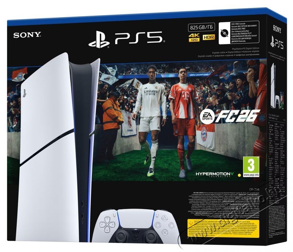 SONY PlayStation 5 (PS5) Slim Digital Edition + FC 26 J&aacute;t&eacute;kkonzol Iroda &eacute;s sz&aacute;m&iacute;t&aacute;stechnika - J&aacute;t&eacute;k konzol - Playstation 5 (PS5) konzol - 537606