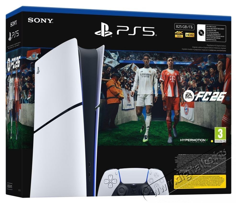 SONY PlayStation 5 (PS5) Slim Digital Edition + FC 26 J&aacute;t&eacute;kkonzol Iroda &eacute;s sz&aacute;m&iacute;t&aacute;stechnika - J&aacute;t&eacute;k konzol - Playstation 5 (PS5) konzol - 537606