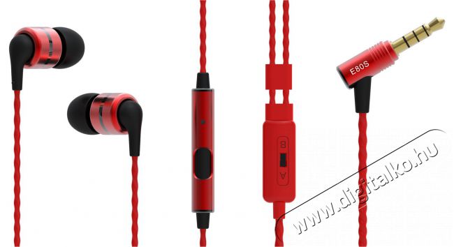 SoundMAGIC E80S In-Ear mikrofonos fülhallgató - piros Audio-Video / Hifi / Multimédia - Fül és Fejhallgatók - Fülhallgató mikrofonnal / headset - 324889