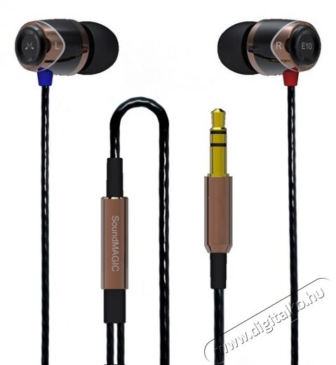 SoundMAGIC SM-E10-03 E10 fekete-arany fülhallgató Audio-Video / Hifi / Multimédia - Fül és Fejhallgatók - Fülhallgató mikrofonnal / headset - 324914