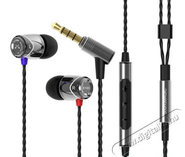 SoundMAGIC E10C In-Ear mikrofonos fülhallgató - ezüst/fekete Audio-Video / Hifi / Multimédia - Fül és Fejhallgatók - Fülhallgató mikrofonnal / headset - 324873