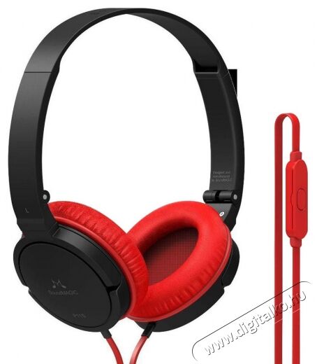 SoundMAGIC P11S On-Ear fejhallgató headset - fekete-piros Audio-Video / Hifi / Multimédia - Fül és Fejhallgatók - Fejhallgató mikrofonnal / headset - 324897