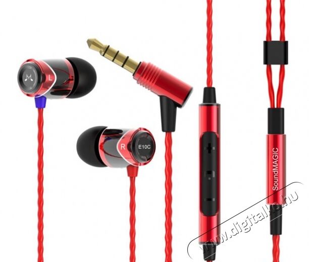SoundMAGIC E10C In-Ear fülhallgató headset - fekete/piros Audio-Video / Hifi / Multimédia - Fül és Fejhallgatók - Fülhallgató mikrofonnal / headset - 324875
