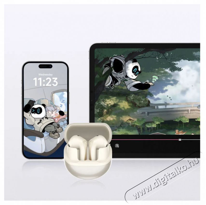 Soundpeats Air5 Cream Audio-Video / Hifi / Multim&eacute;dia - F&uuml;l &eacute;s Fejhallgat&oacute;k - F&uuml;lhallgat&oacute; mikrofonnal / headset - 519198