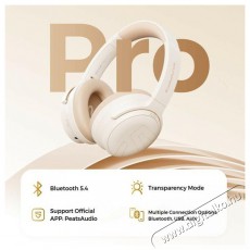 Soundpeats Space Pro Beige headset Audio-Video / Hifi / Multim&eacute;dia - F&uuml;l &eacute;s Fejhallgat&oacute;k - Fejhallgat&oacute; mikrofonnal / headset - 529088