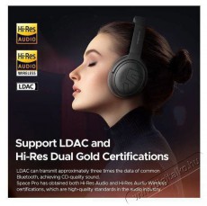 Soundpeats Space Pro Black Audio-Video / Hifi / Multimédia - Fül és Fejhallgatók - Fülhallgató mikrofonnal / headset - 519195