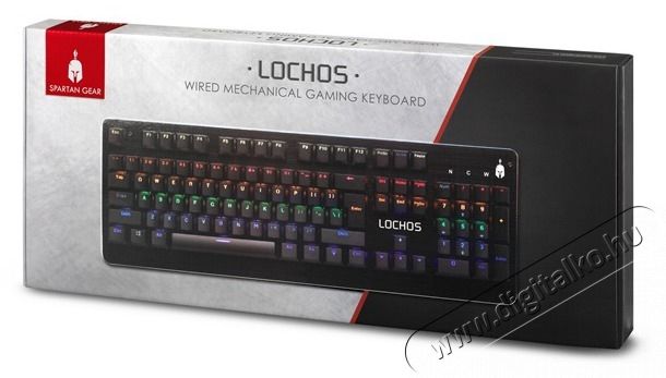 SPARTAN GEAR - Lochos Vezet&eacute;kes mechanikus Gaming billentyűzet Iroda &eacute;s sz&aacute;m&iacute;t&aacute;stechnika - Billentyűzet / billentyűzet szett - Vezet&eacute;kes - 440069